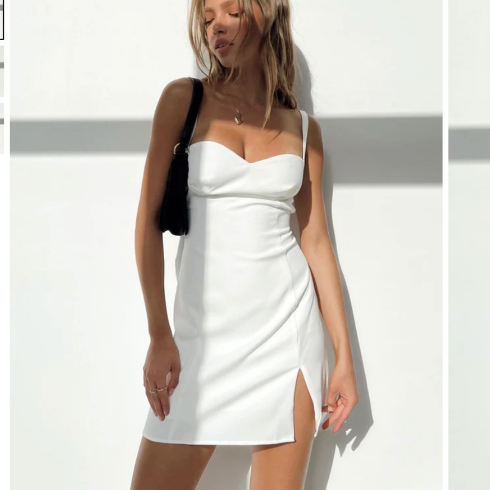 Princess Polly Briana Mini Dress Sweetheart Neck White size 6